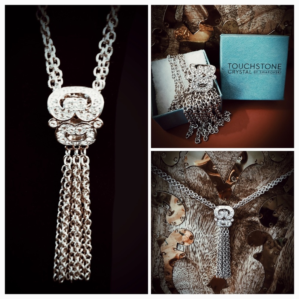 Swarovski Crystal Fringe Tassel Necklace